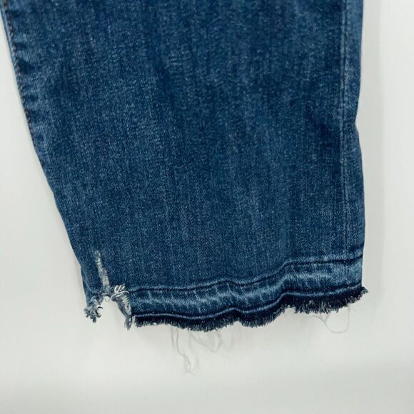 Frame Denim Women's Jeans Size 27 Le Crop Mini Boot Distressed Blue Raw Hem - Picture 7 of 16